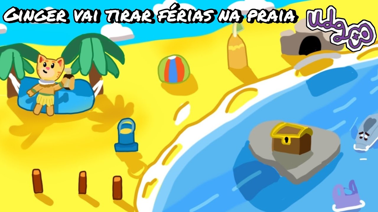 🏖Ginger vai tirar férias na praia (talking ginger playground)Universo dos Games 🎮