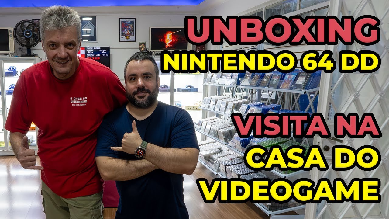 🔍 Unboxing de um Nintendo 64 DD no Brasil !! Caçada Gamer na Casa do Video Game com o Tiozão! 🎮