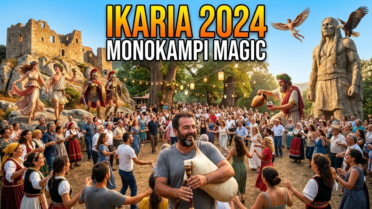 IKARIA.GR Μονοκάμπι 2024 Ikariotikos 300'' Orig.Dancing at Monokambi Live FULL Greek FOLK Fest.