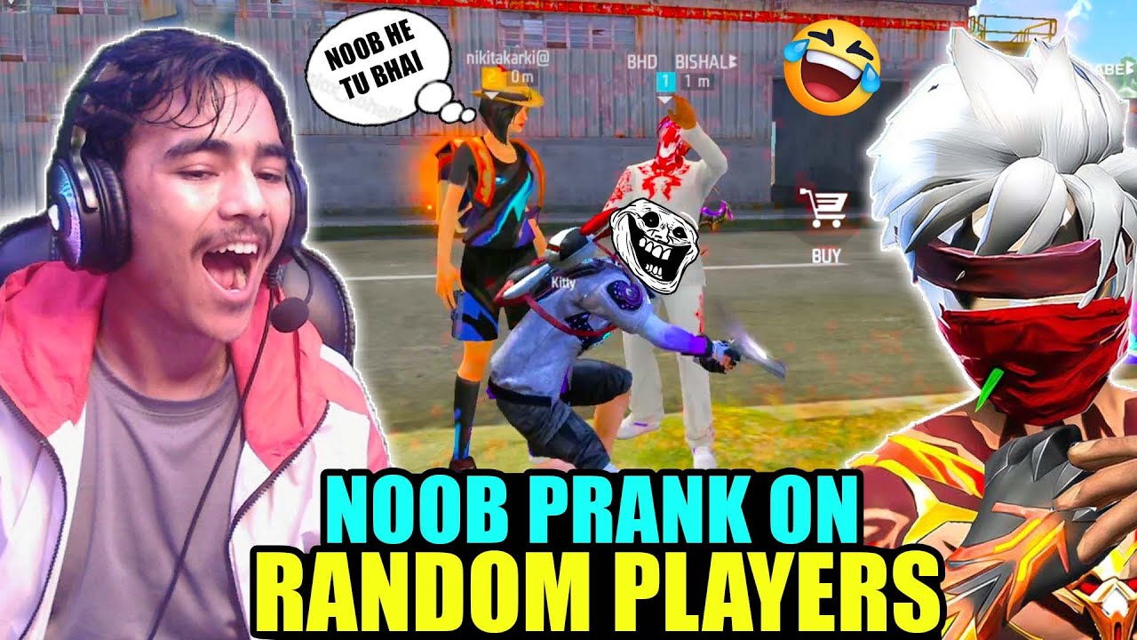 Noob prank on Random Pro Players & Cute Girl on cs ranked😱 Garena free fire