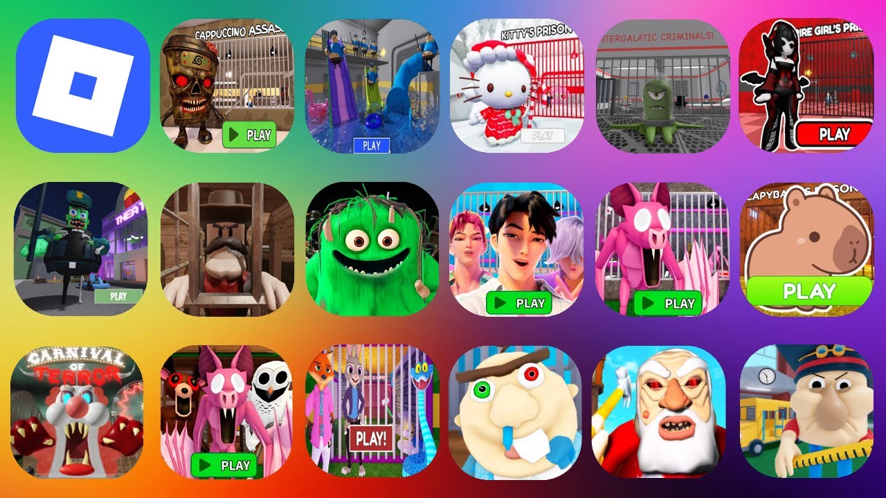 ROBLOX,ALIEN PRISON RUN,JUDY'S PRISON RUN!,SIREN COP'S PRISON,Roblox,Bob the Dentist,GRUMPY GRAN!...