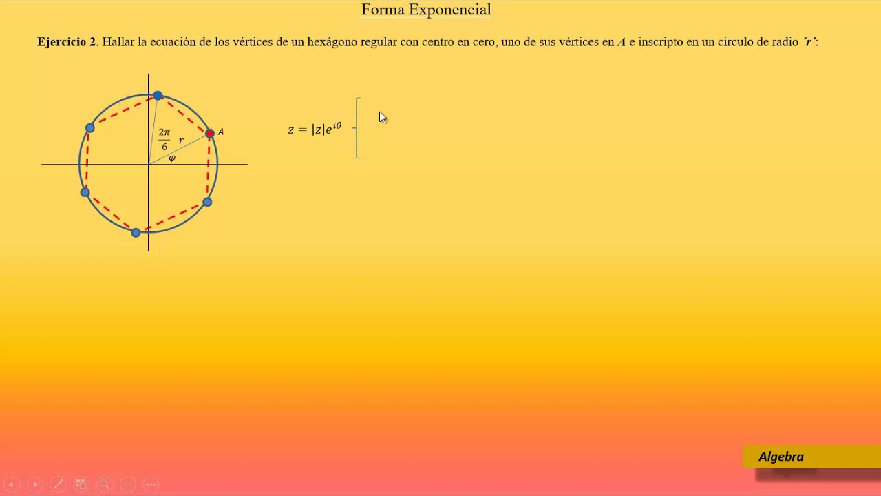 23 - Algebra I - Numeros Complejos: Ecuacion de Vertices de un Poligono - CBC UBA