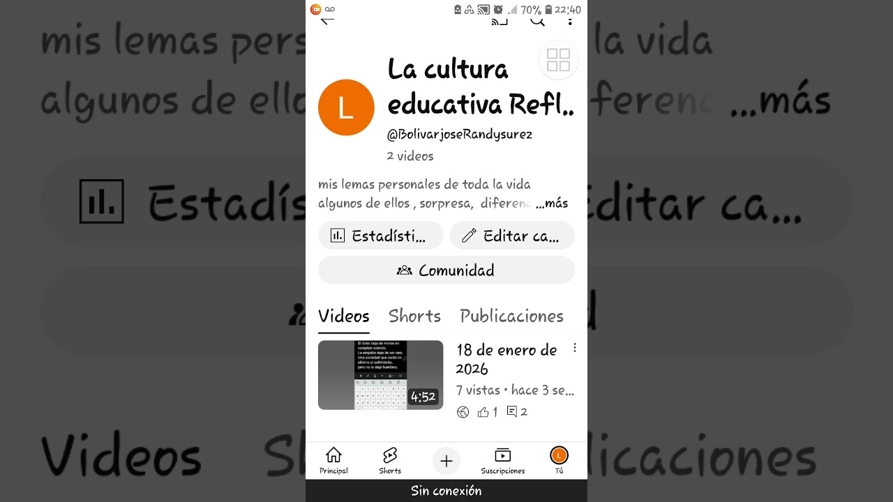 Presentación original de la cultura educativa reflexiva 