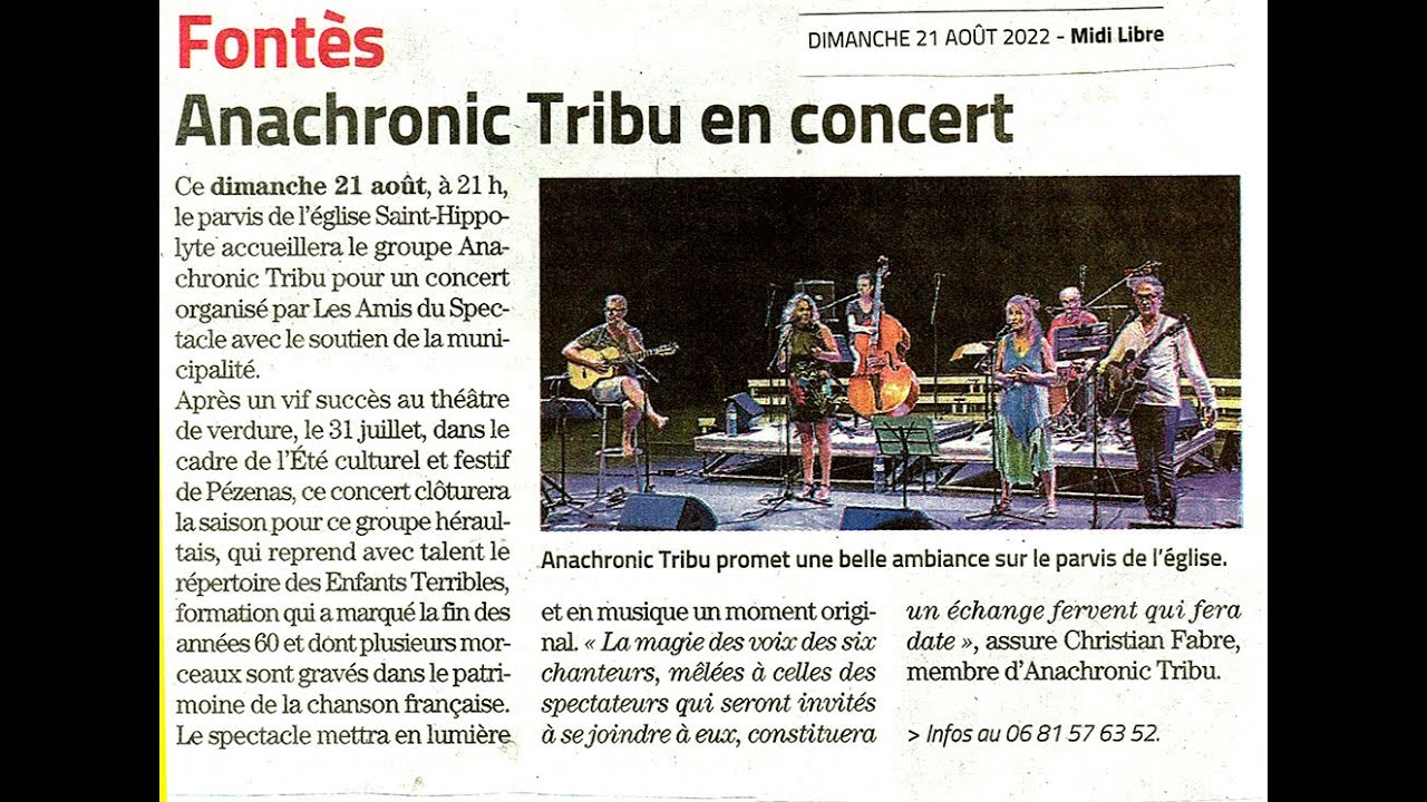 Anachronic Tribu &agrave; Font&egrave;s  21 Aout 2022