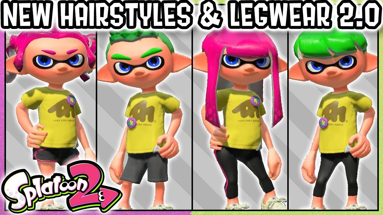 ALL NEW HAIRSTYLES/LEGWEAR NOV 2017 UPDATE 2.0 INKLING BOY/INKLING GIRL Splatoon 2 - DarkLightBros