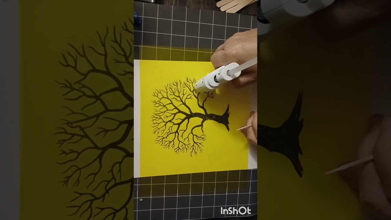  Tree made from glue stick and Epoy tray.@crazyglasslady 