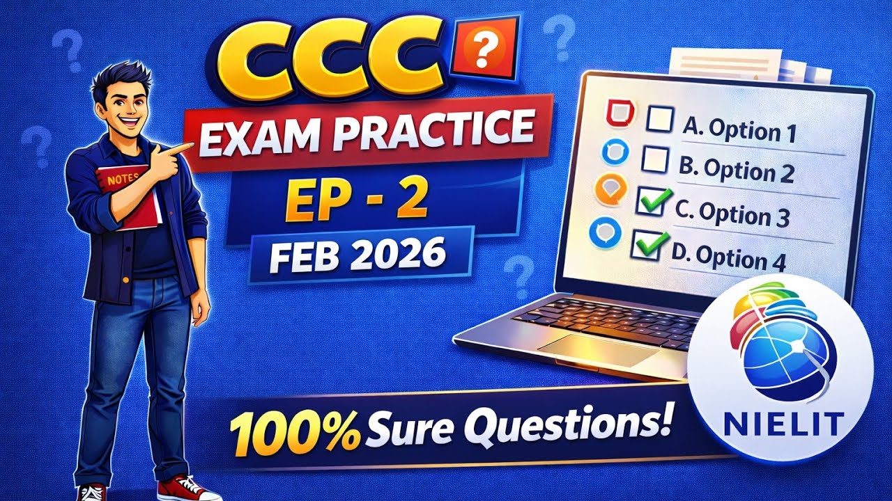 CCC Feb 2026 Exam EP-2 | 100% Sure MCQs | 2024 Asked Questions | Hindi