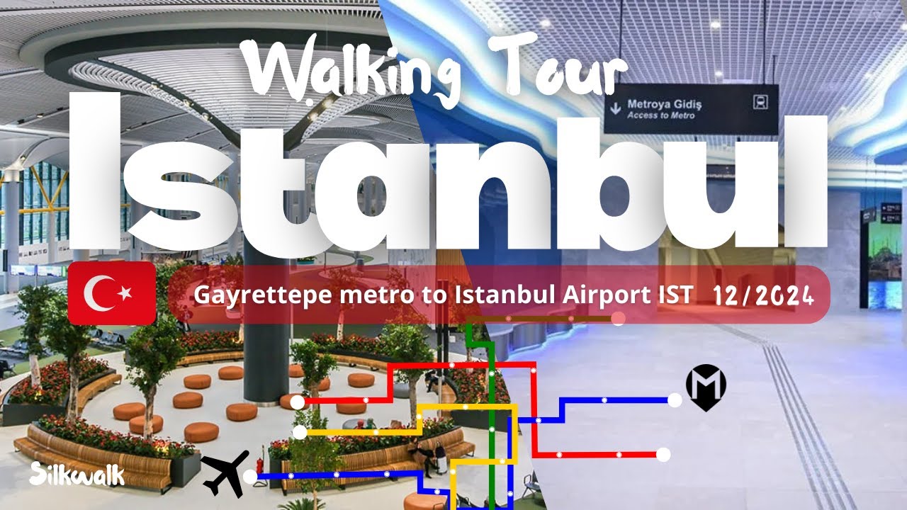 Istanbul Walking  Tour 🇹🇷, Gayrettepe metro to Istanbul Airport IST