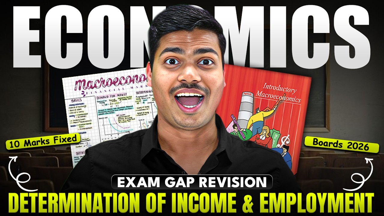 Determination of income & Employment. AD-AS | Exam Gap Revision | 12 Marks in class 12 Eco Boards 26