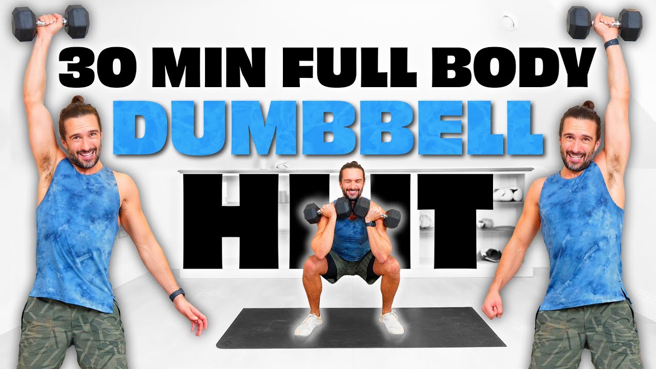 30 Minute FULL BODY DUMBBELL HIIT | The Body Coach TV