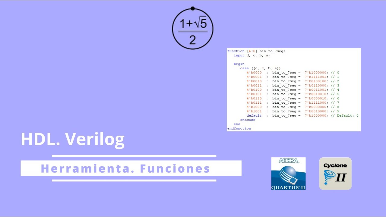 HDL. Verilog. Como usar funciones en Verilog