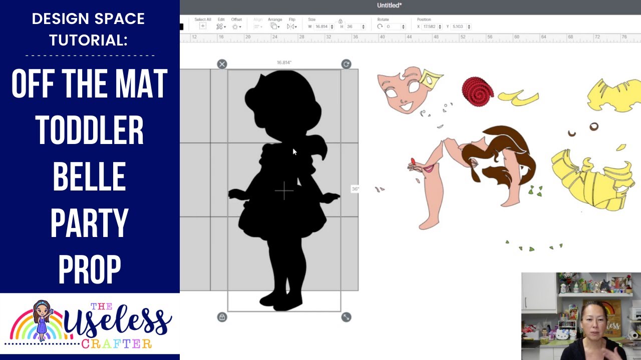 Off The Mat: Toddler Belle Beauty and The Beast Cricut Design Space Tutorial | The Useless Crafter