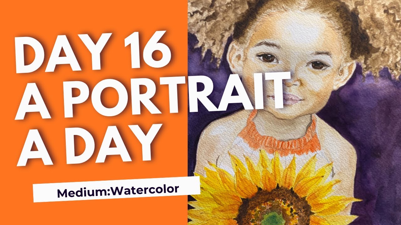 30 Faces/30 Days/30 Mediums // Art Challenge // Day 16: Watercolor 