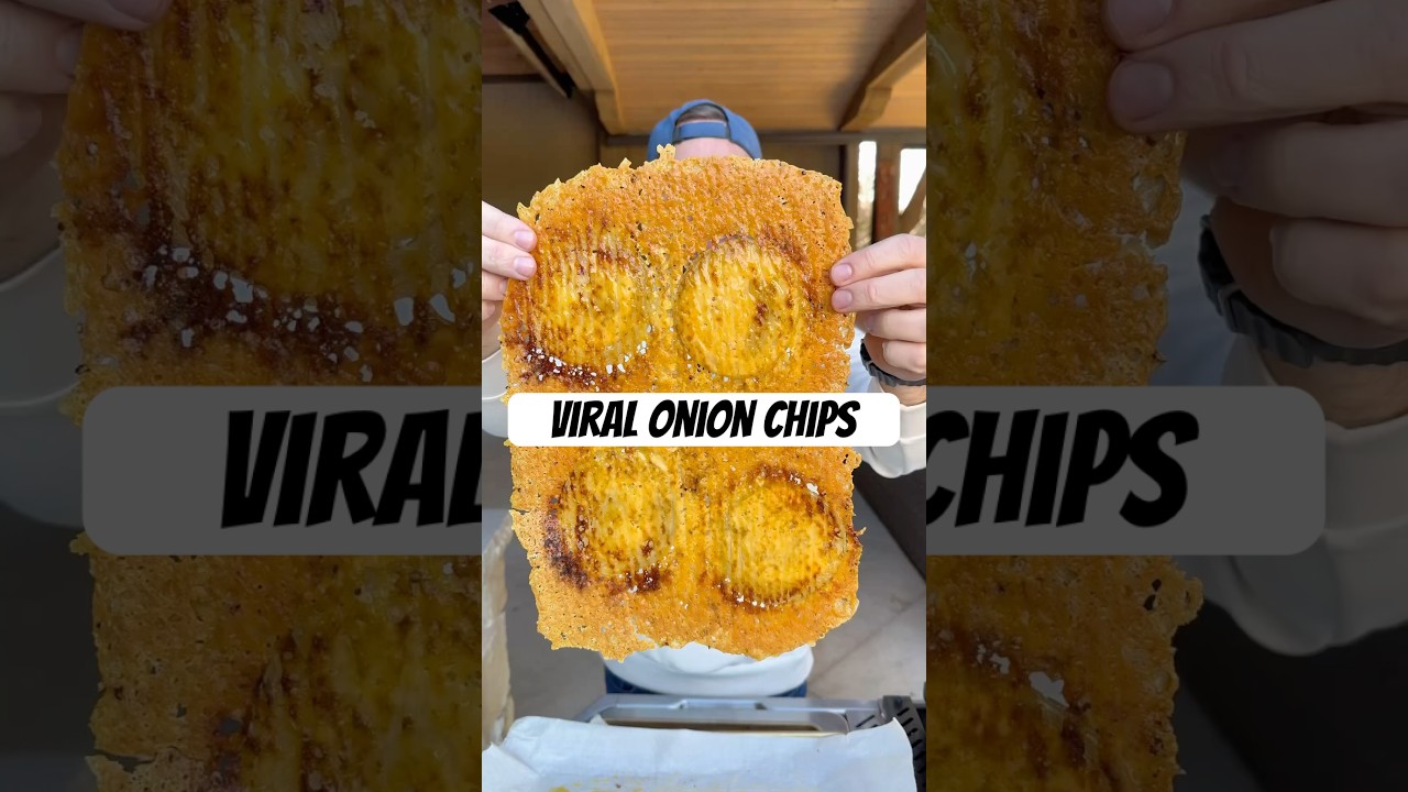 Вирусные луковые чипсы! #рецепт #вирусныйрецепт #сыр #лук