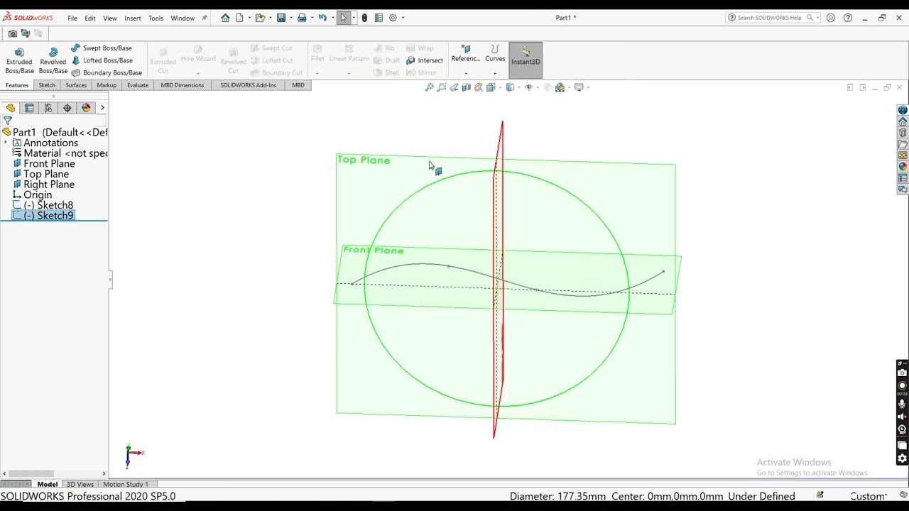 Project sketch on sketch in solidworks using projected curve command.#solidworks