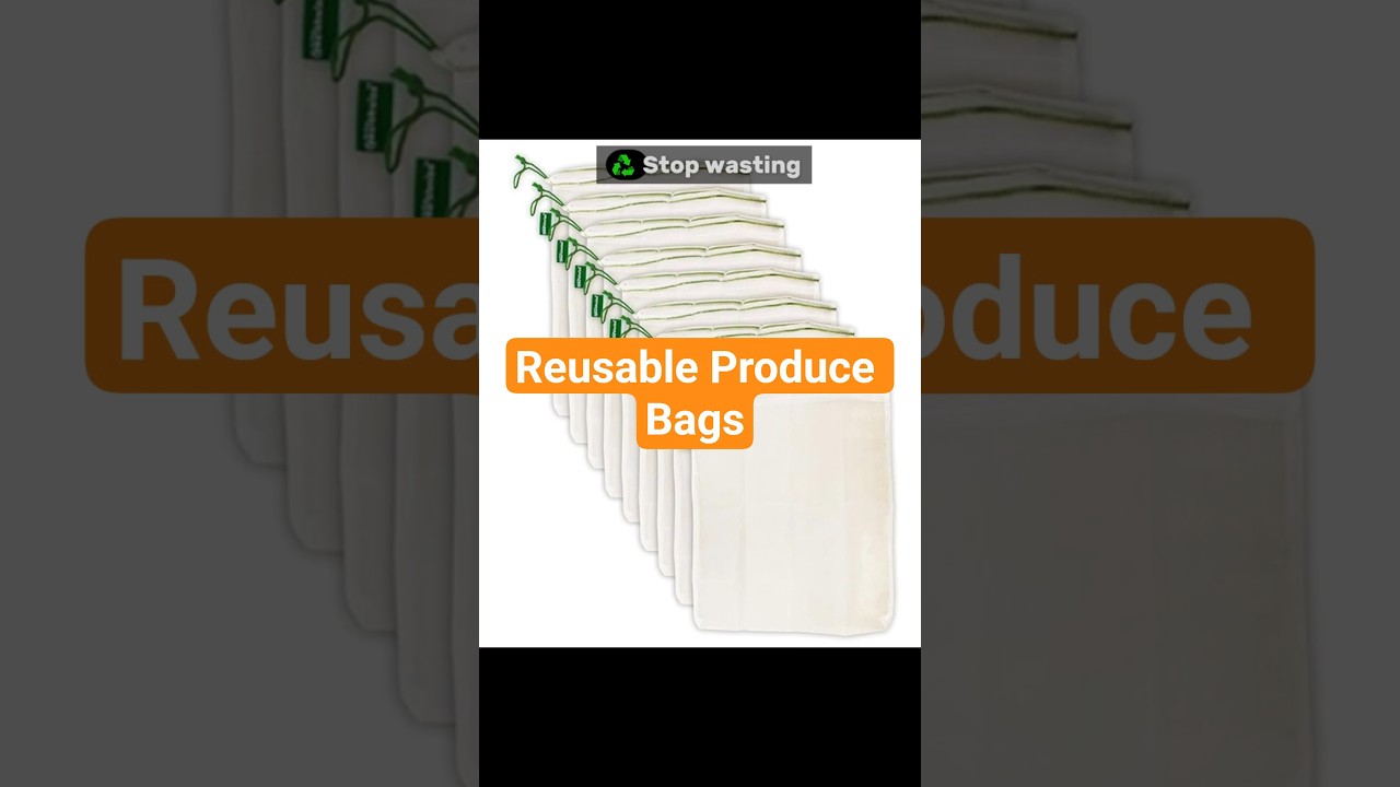 ♻️ Reusable Mesh Produce Bags – Save Money & Ditch Plastic! 🥦🍎
