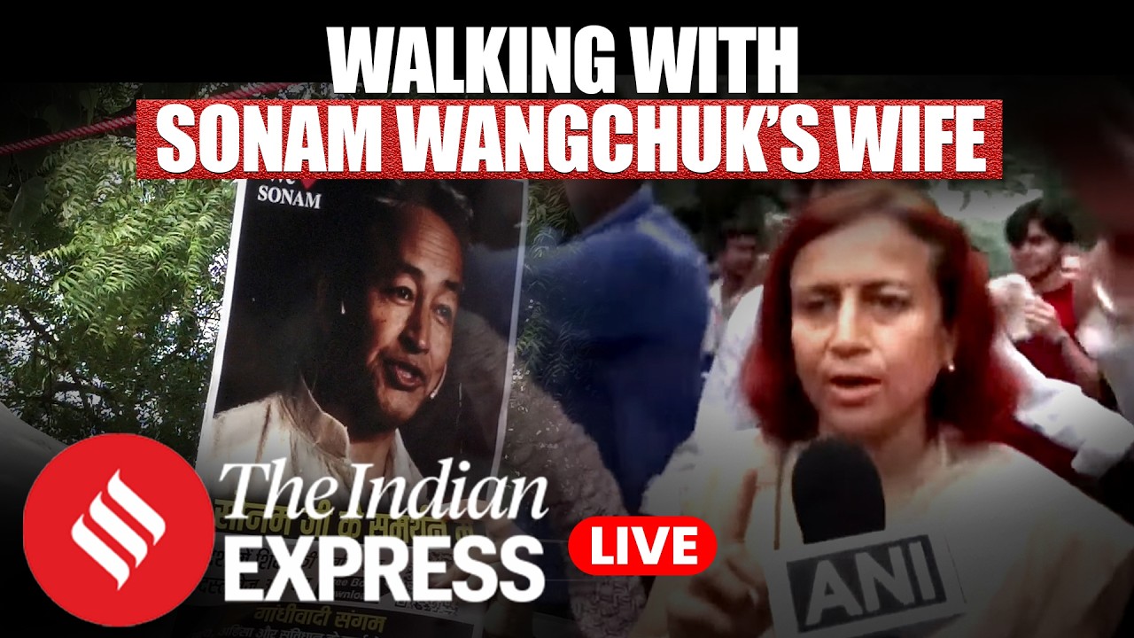 CJP Sansad March Live: Walking With Sonam Wangchuk&rsquo;s Wife | CJP Protest | Parliament March