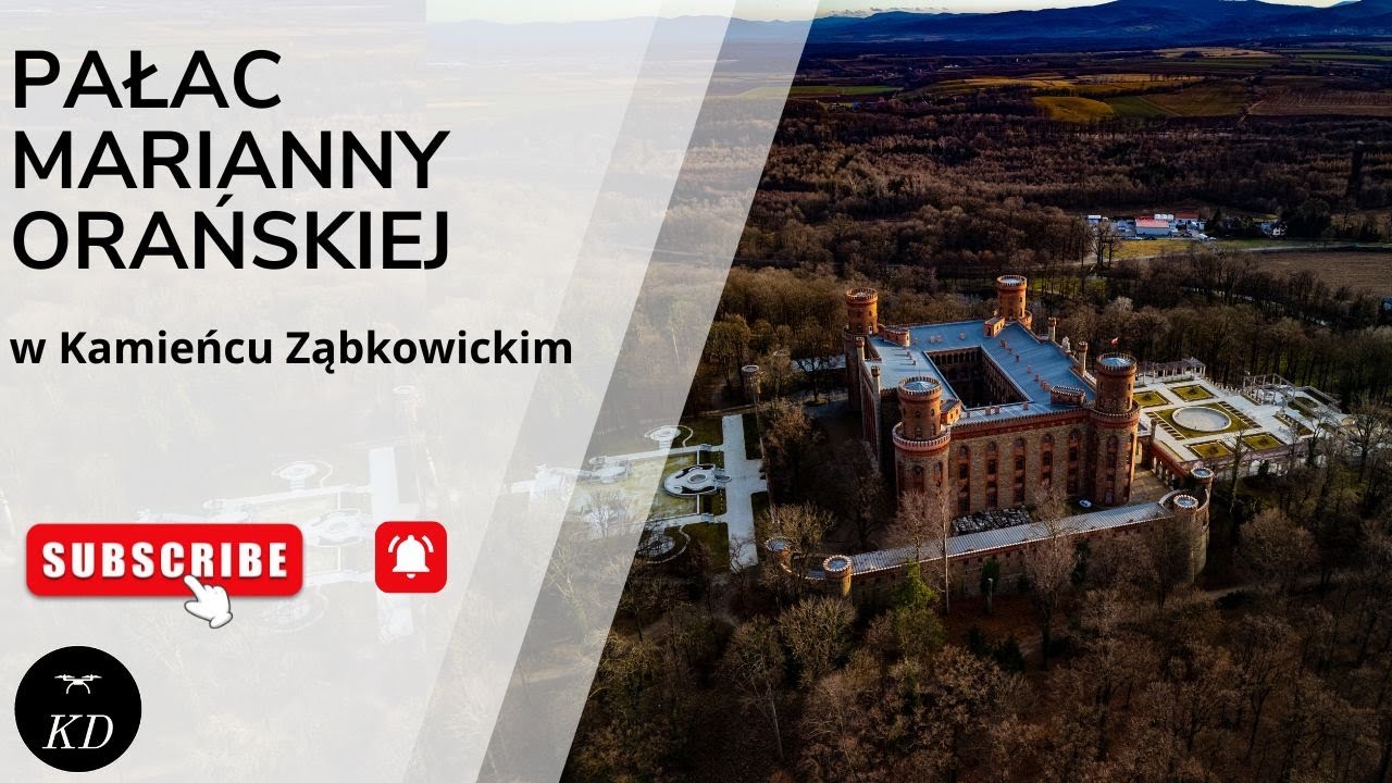 Pałac Marianny Orańskiej w Kamieńcu Ząbkowickim   / Dron / 4K /
