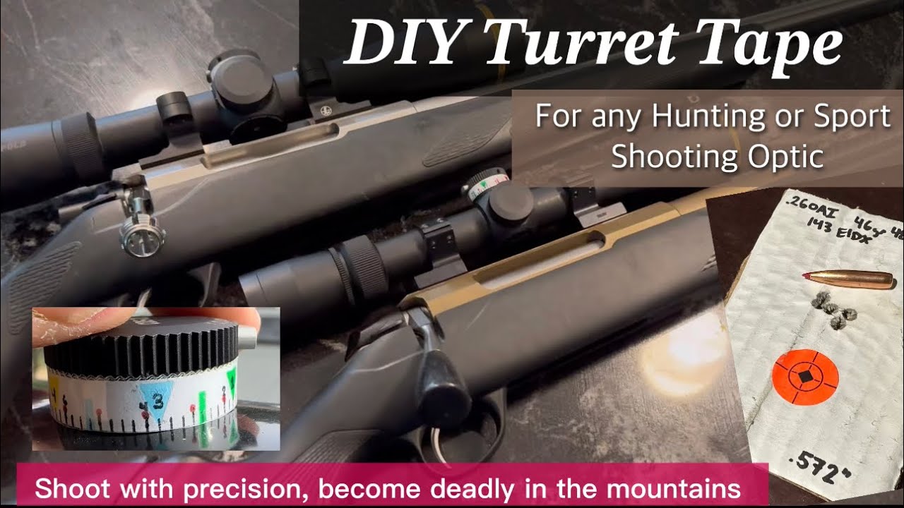 D.I.Y.  BALLISTIC TURRET TAPE. An Easy Ballistic Solution for Any Shooter or optic (capped or not)