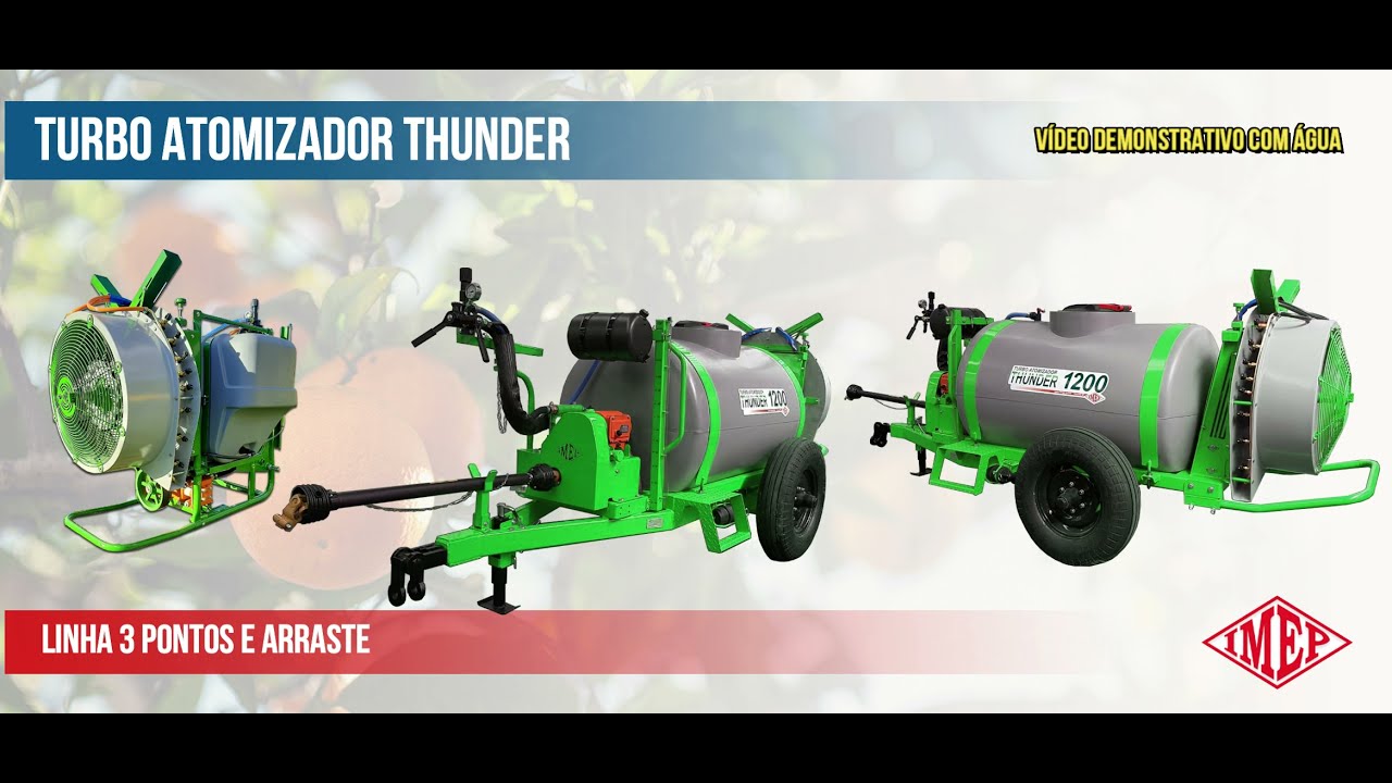 Pulverizador Turbo Atomizador IMEP - Demonstração 600 e 1200 litros Turbina Café Laranja