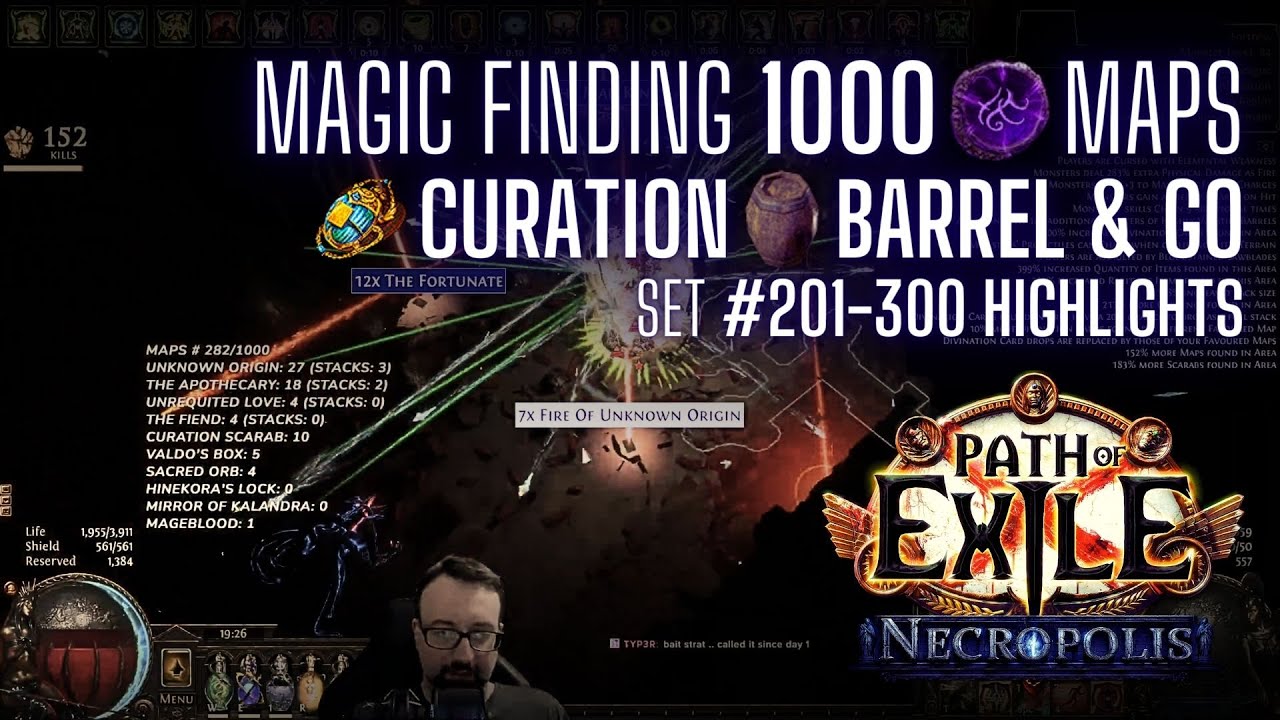 [PoE 3.24] 1000 MAPS # 201-300 - Curation Barrels on Fortress (cumulative -14 divines per hour)