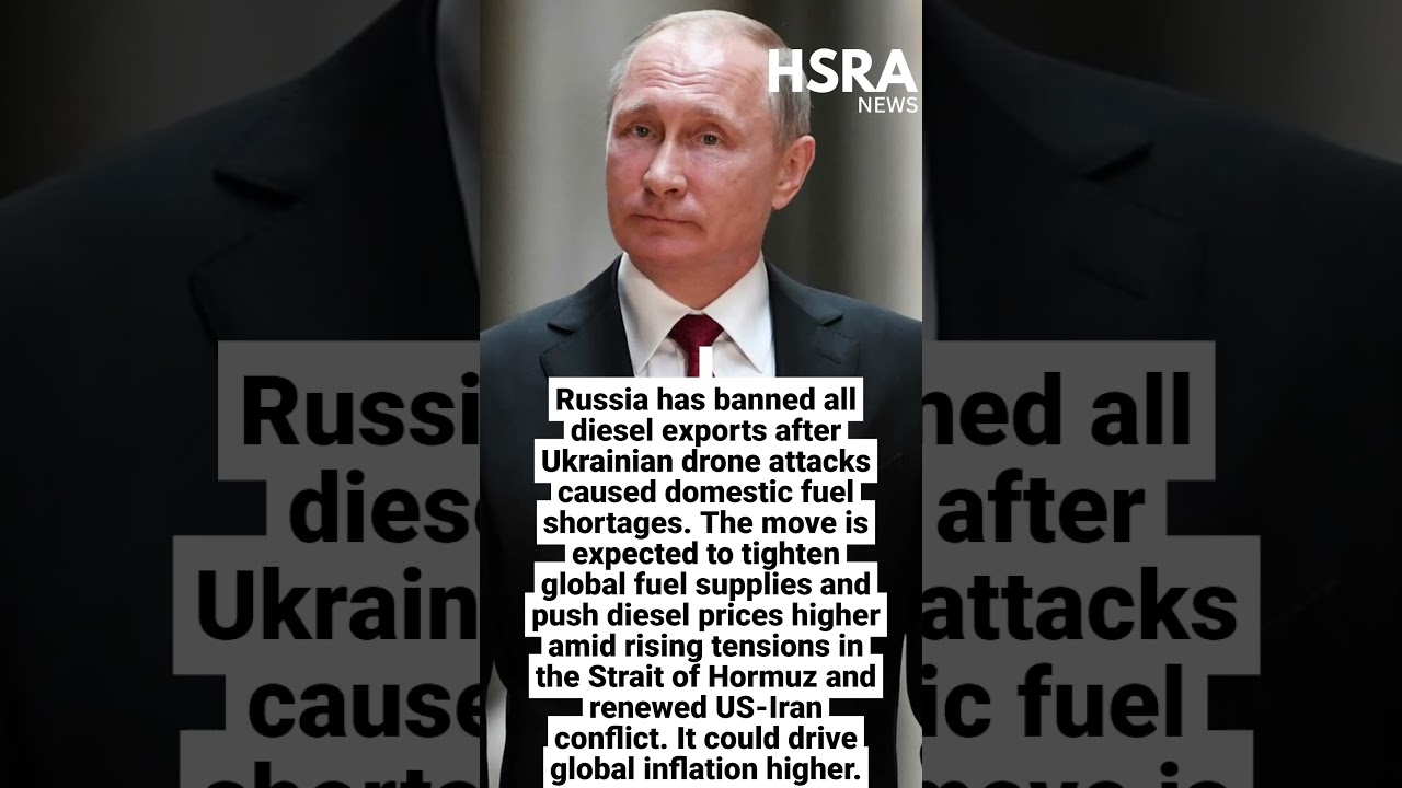 Russia Bans Diesel Exports After Ukraine Attacks | Global Fuel Prices Surge #shorts #breakingnews