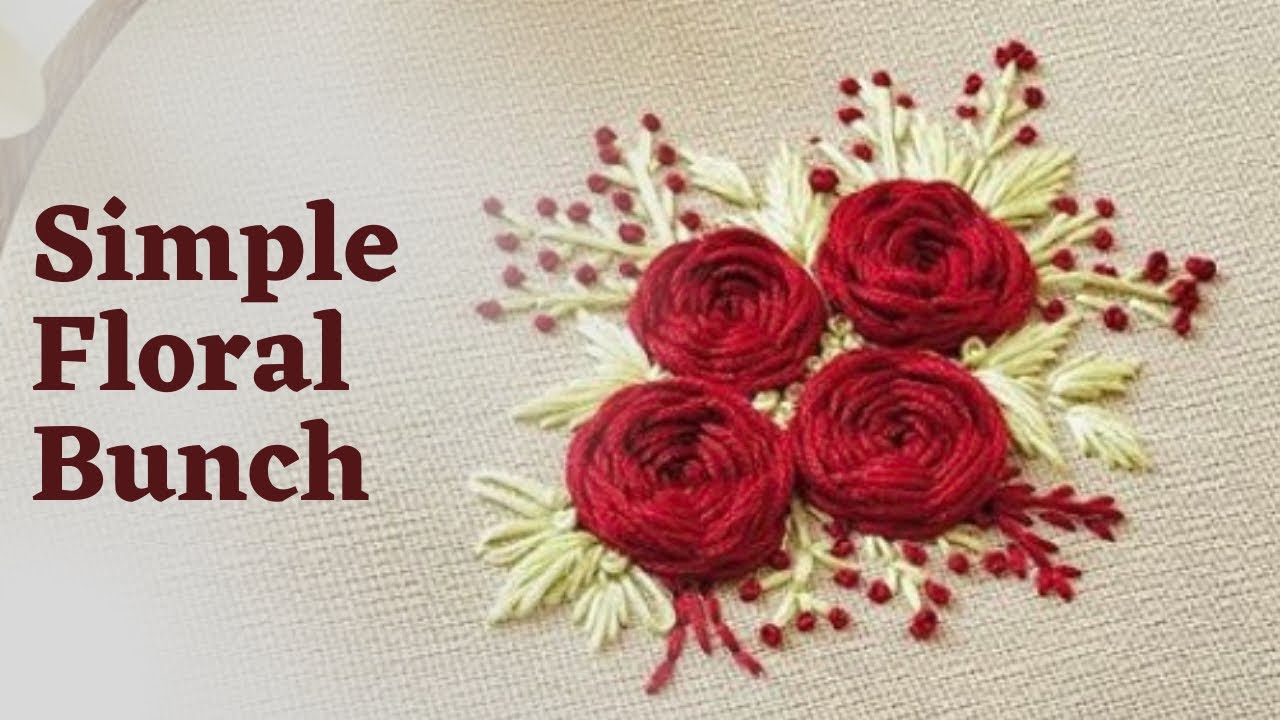 Spider Web Rose | Easy Tutorial | Floral Bunch |  Embroideryvideos|