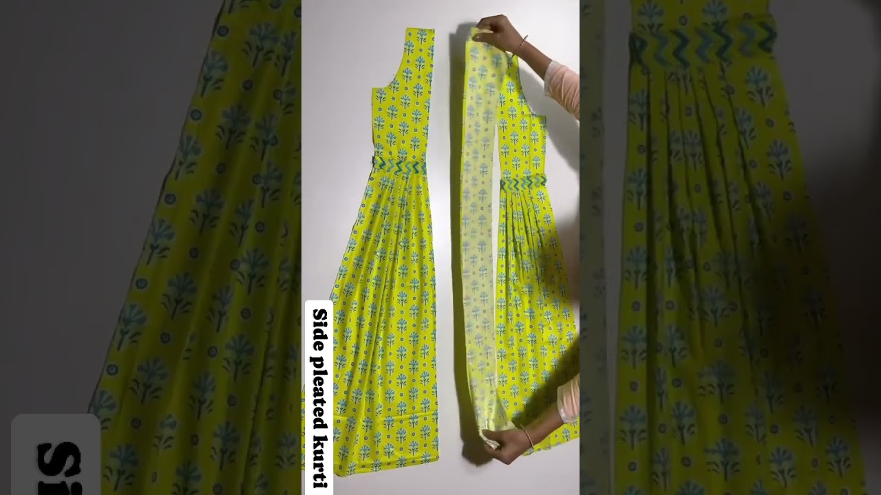Side pleated kurti cutting✂ measurement#like#subscribe#stitching#sewing#fashion#viralvideo