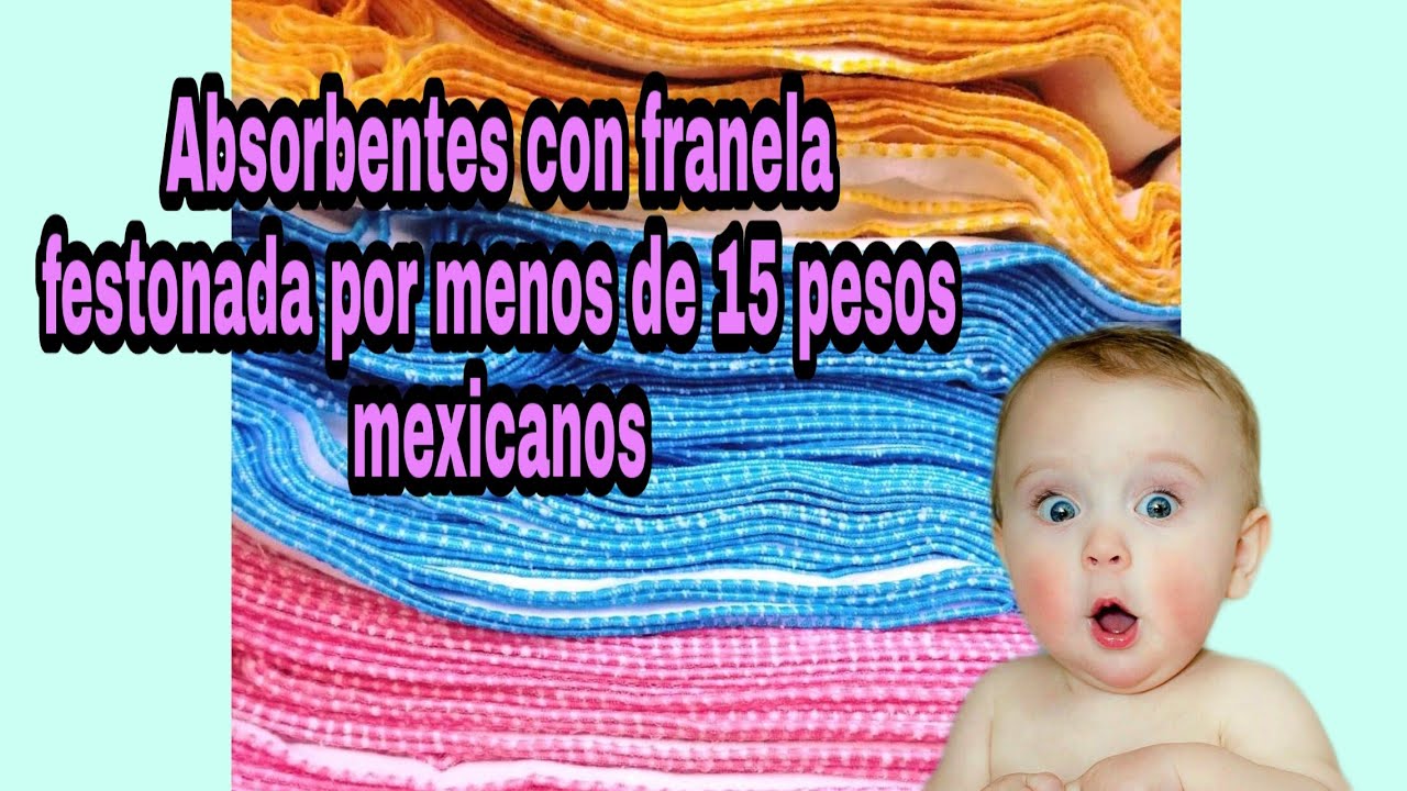 Cómo hacer un absorbente para pañales ecológicos con menos de 15 pesos mexicanos. Super fácil 😃