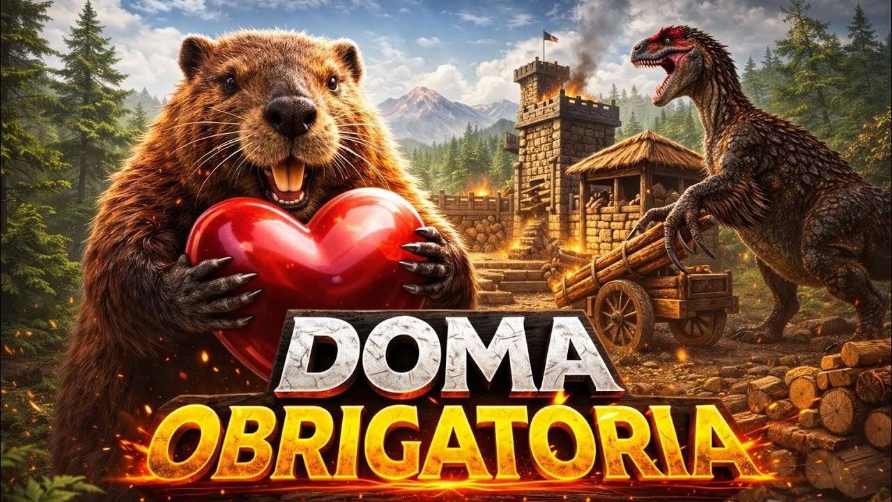 ARK: Sobreviver Não É Opcional #11 castor e therizinosaurus farmando madeira