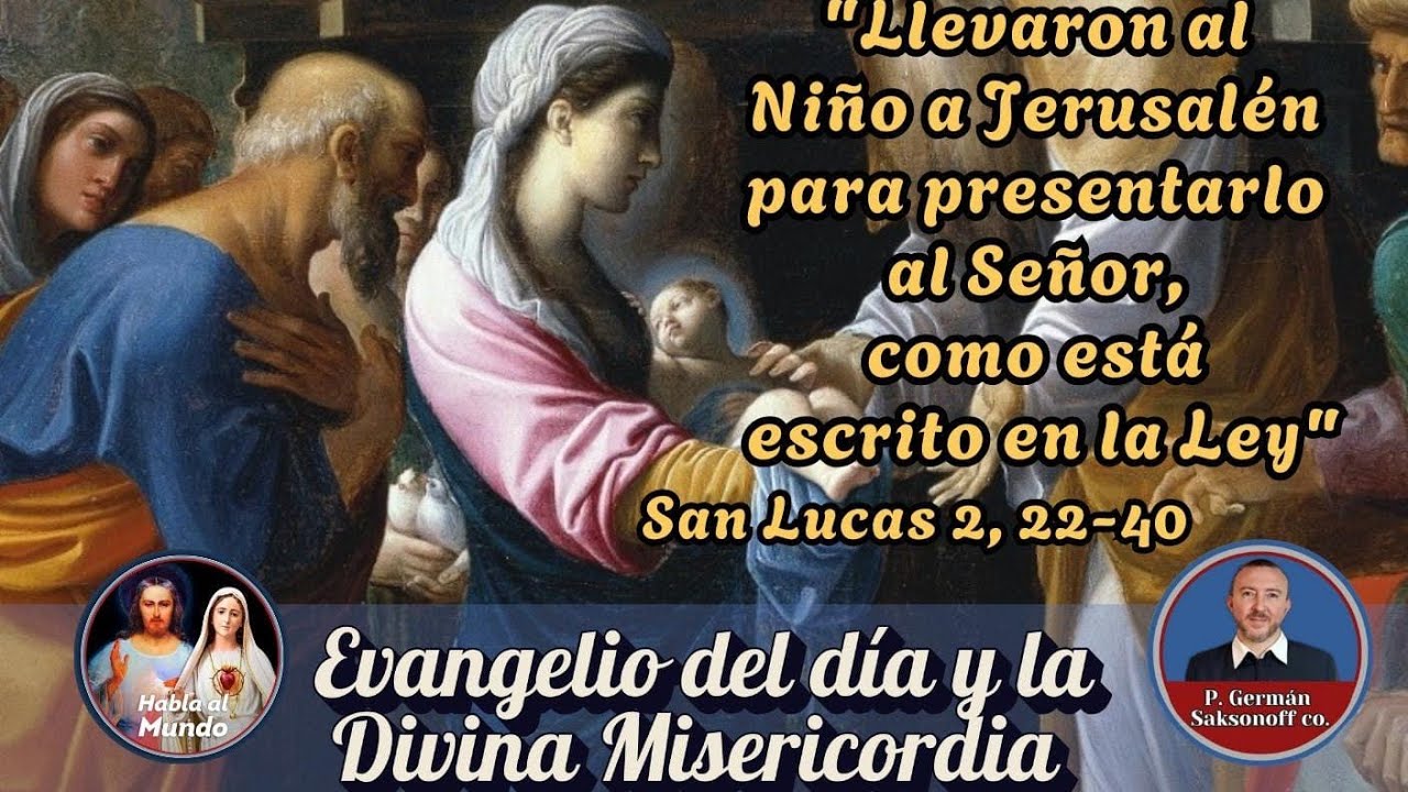 Evangelio del día y la Divina Misericordia 2 de febrero. Reflexión del p. Germán Saksonoff co.