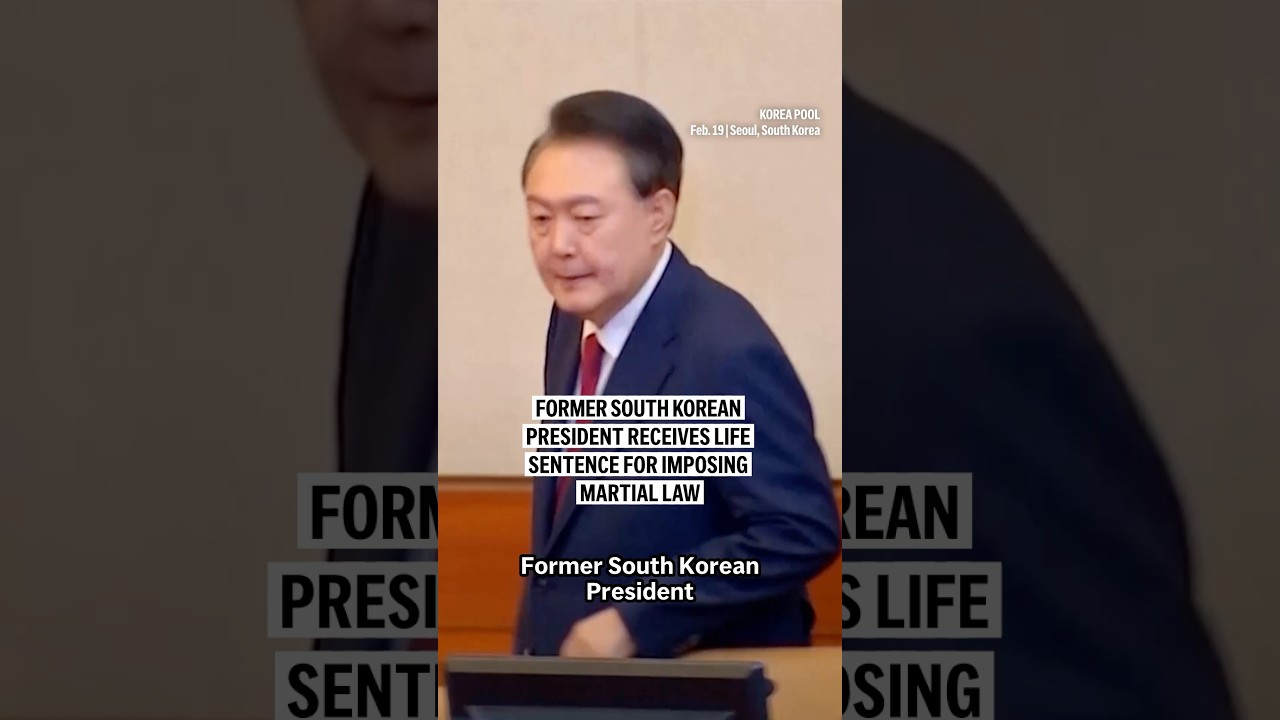 Former South Korean president receives life sentence for imposing martial law