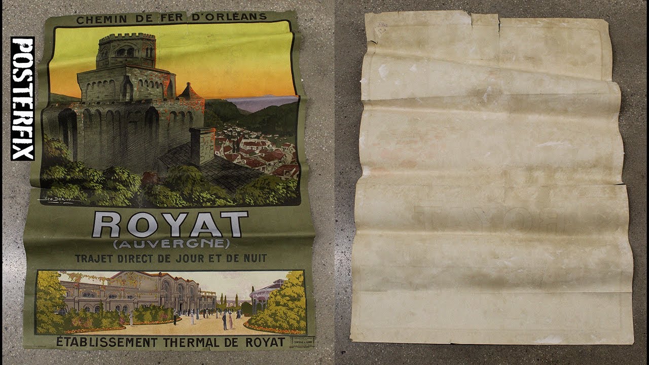 How Can I Flatten This Old 1911 French Poster? (Geo Dorival)