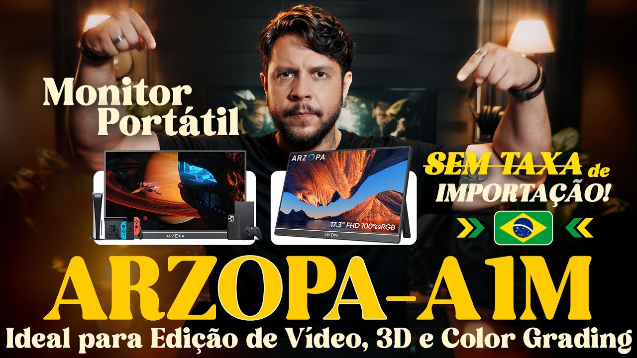 ARZOPA - A1M | Eu Encontrei O Melhor Monitor Portátil Custo-Benefício No Brasil!
