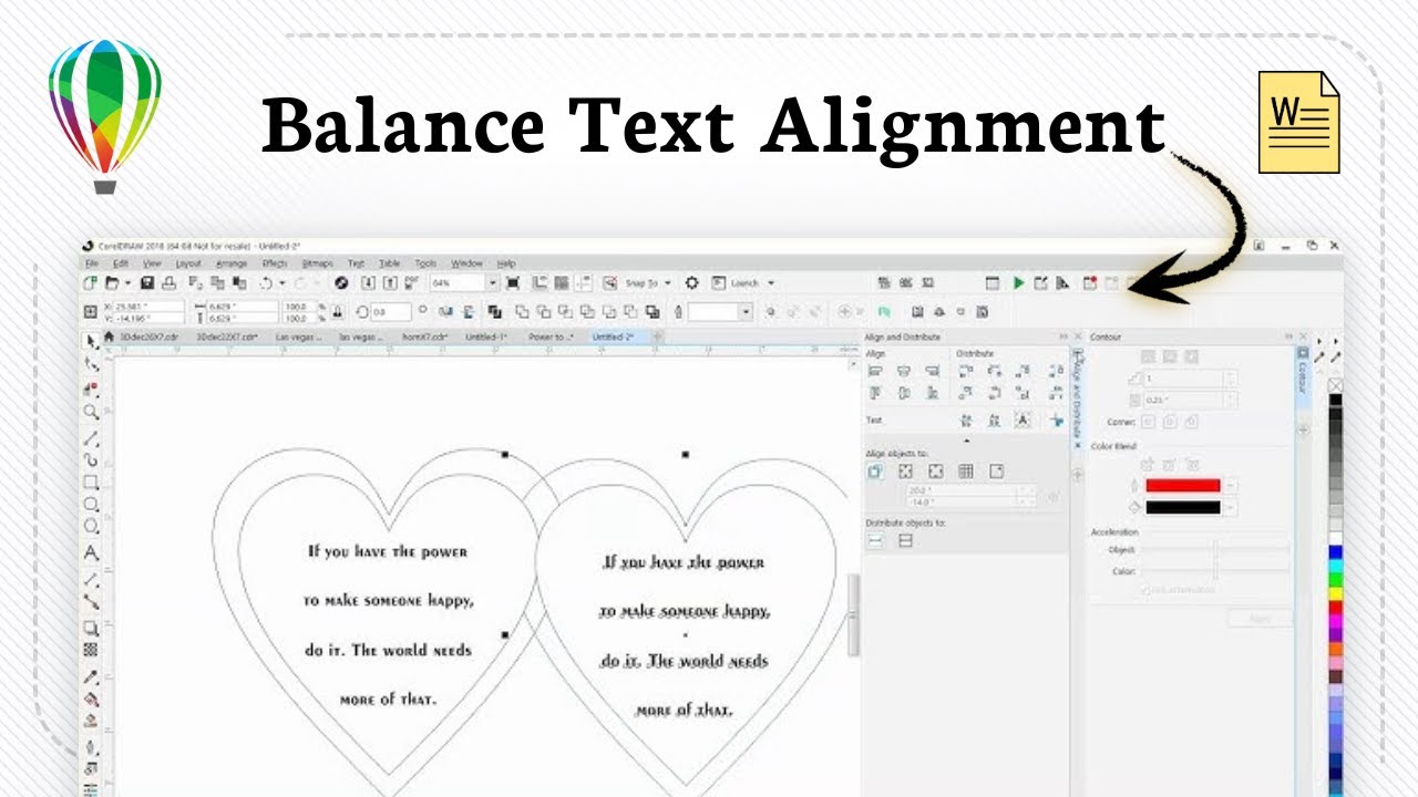 Как настроить межстрочный интервал в CorelDRAW (Баланс дизайна)