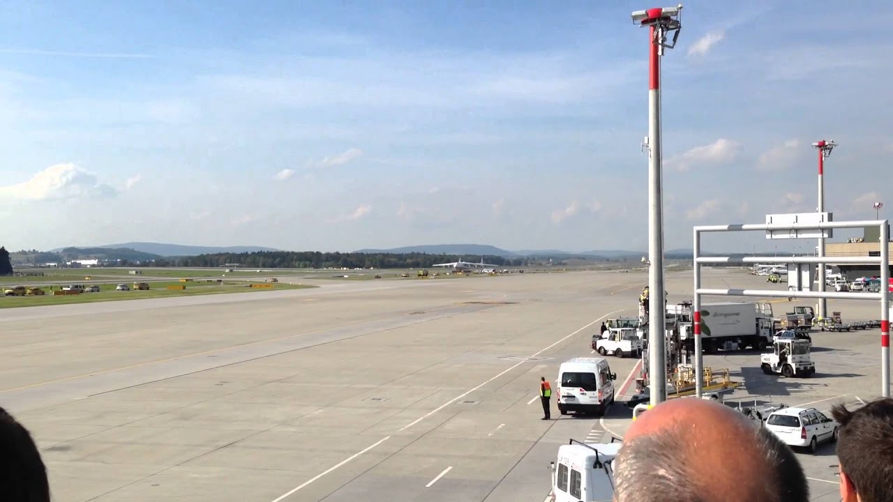 Antonov 225 Take off at Zurich Airport 25.09.13