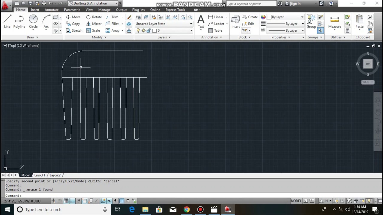EASY 3D HAIR COMB AUTOCAD 2012 TUTORIAL (for beginners)