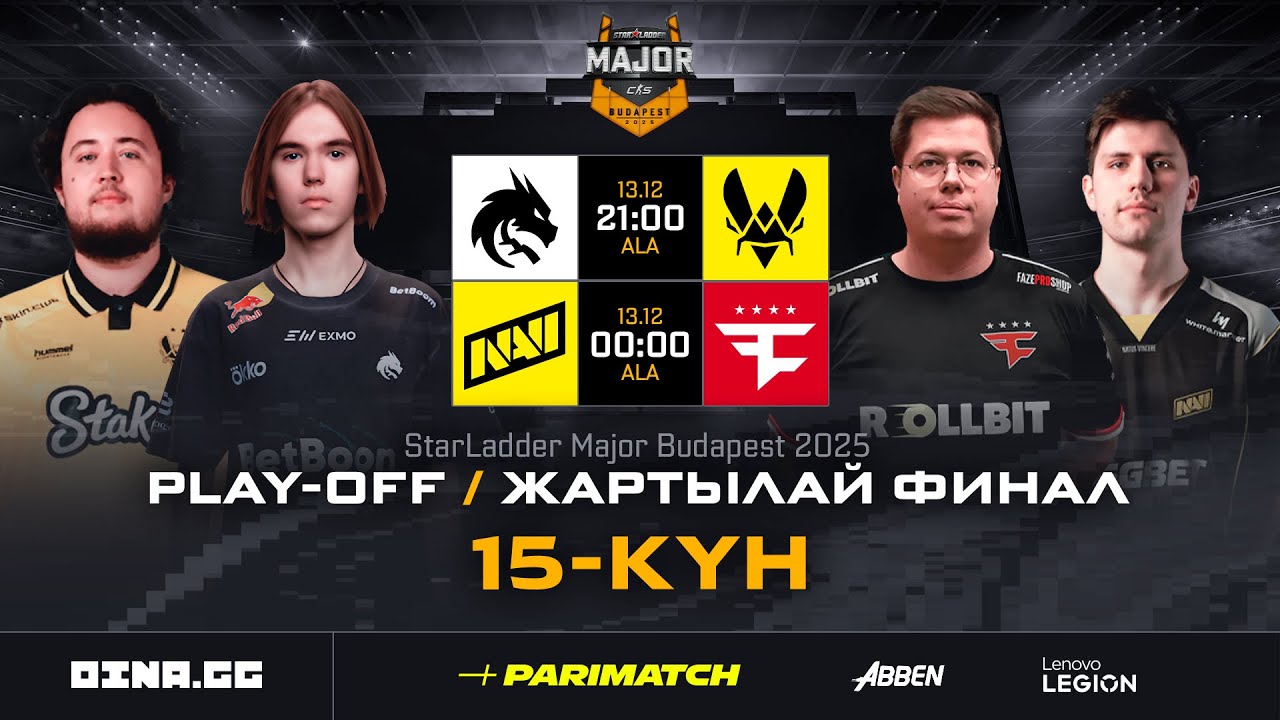 [KZ] StarLadder Budapest major 2025 - FaZe vs. Na'Vi | Жартылай финал