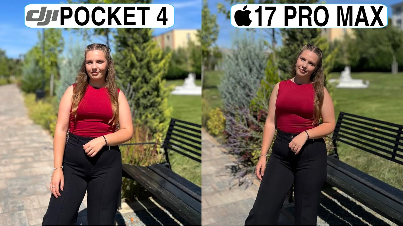 Сравнительный тест камер DJI Pocket 4 и iPhone 17 Pro Max.