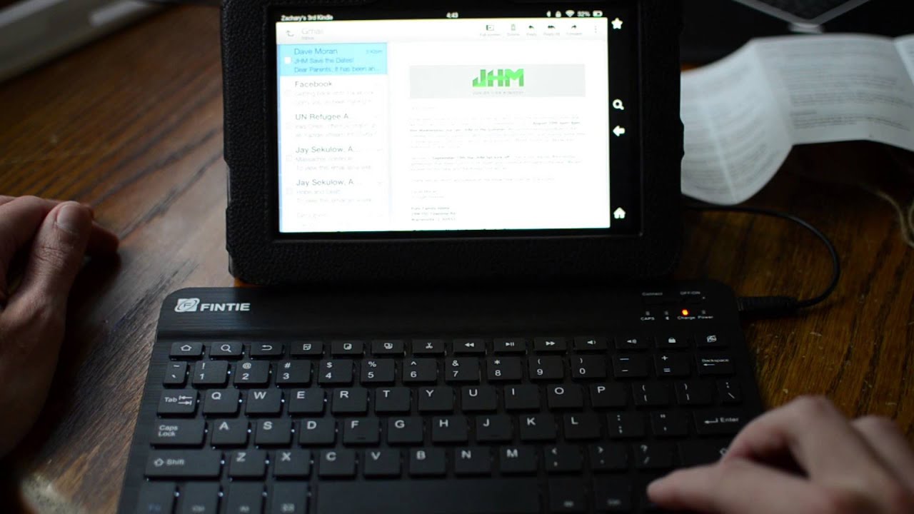 Fintie Ultra-thin keyboard review (Android, 10in, w/ kindle HD 7in)