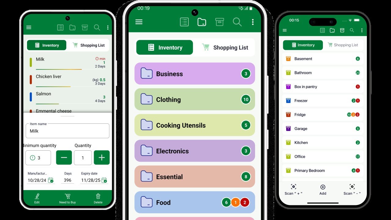 Invendo basics: working with Inventory List, add items, products, categories & storages