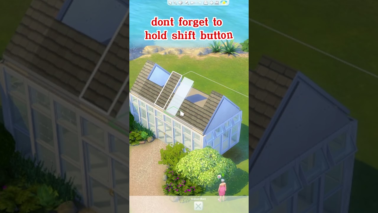 The sims 4 roof ideas (ROOF WINDOW) 