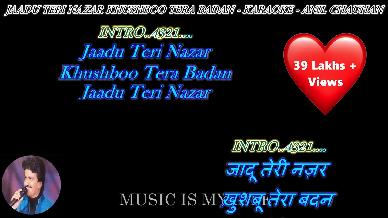 Jaadu Teri Nazar Khushboo - karaoke With Scrolling Lyrics Eng. & हिंदी