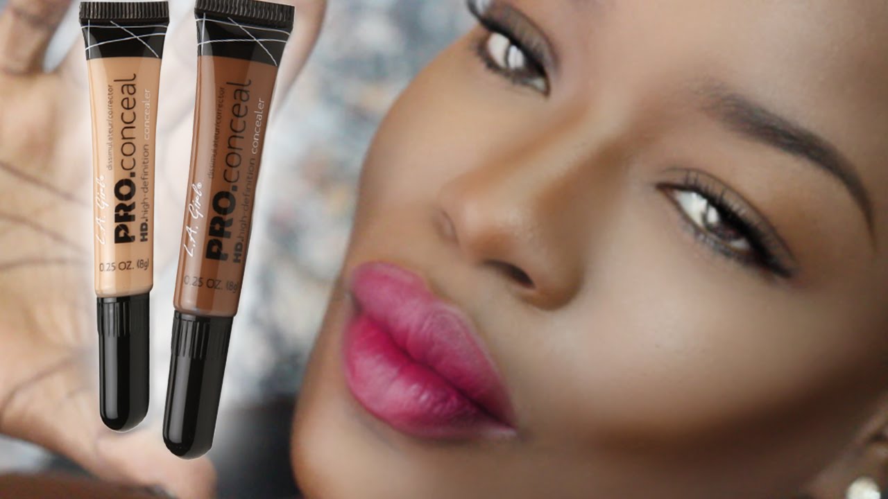How to Highlight and Contour DARK SKIN w/ LA Girl Concealer