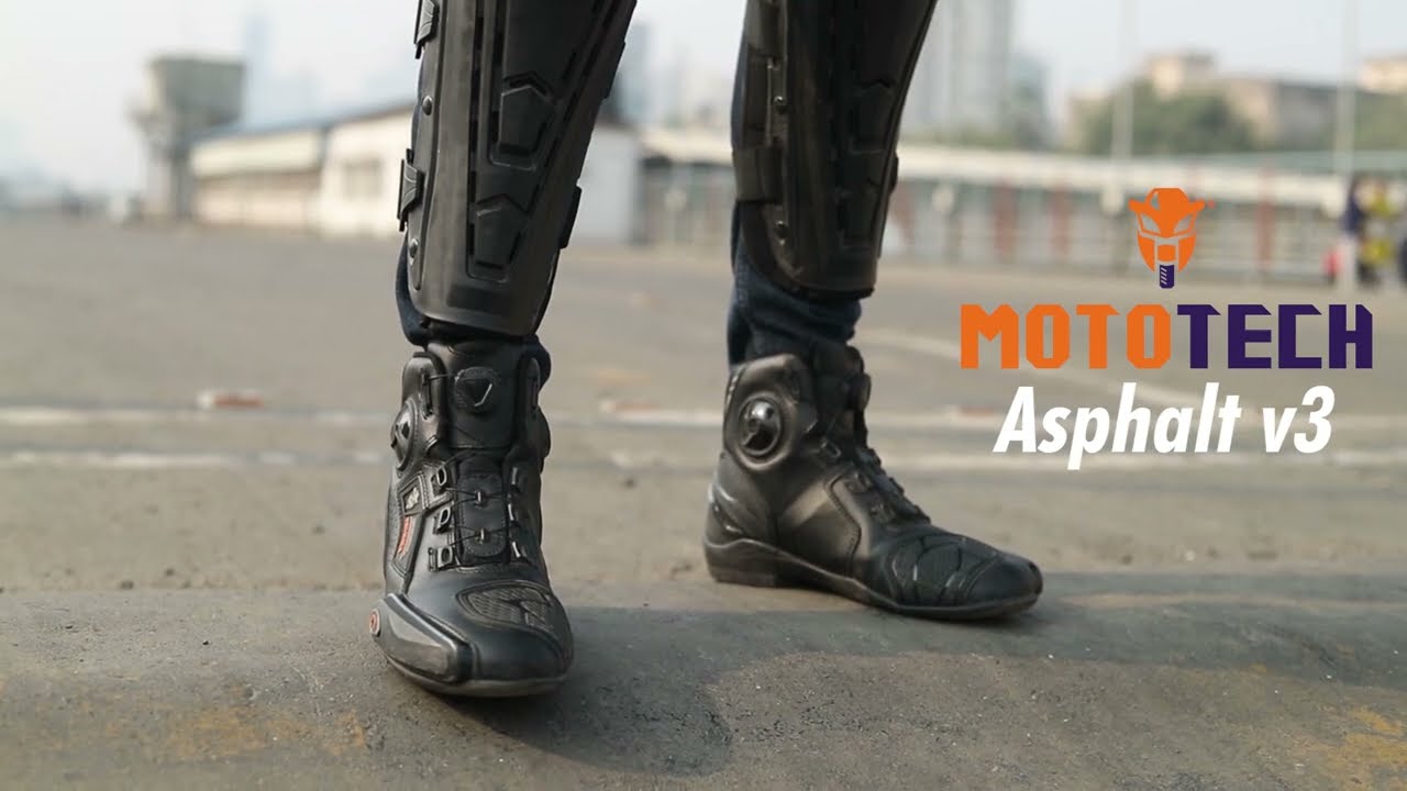 MOTOTECH Asphalt v3 Short Riding Boots - with Moz Lacing System