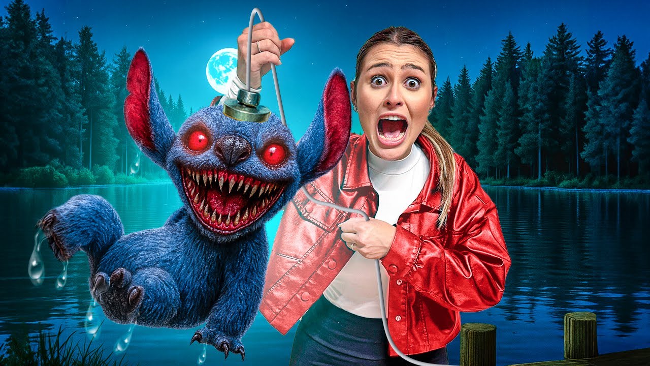 PESQUEI UM STITCH DA DARK WEB NA PESCA MAGNÉTICA ÁS 3:00 DA MANHÃ!