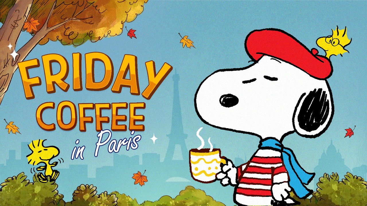 Autumn Friday Coffee Vibes wtih Snoopy ☕🥐| Morning Jazz Playlist for Study, Work & Fresh Energy