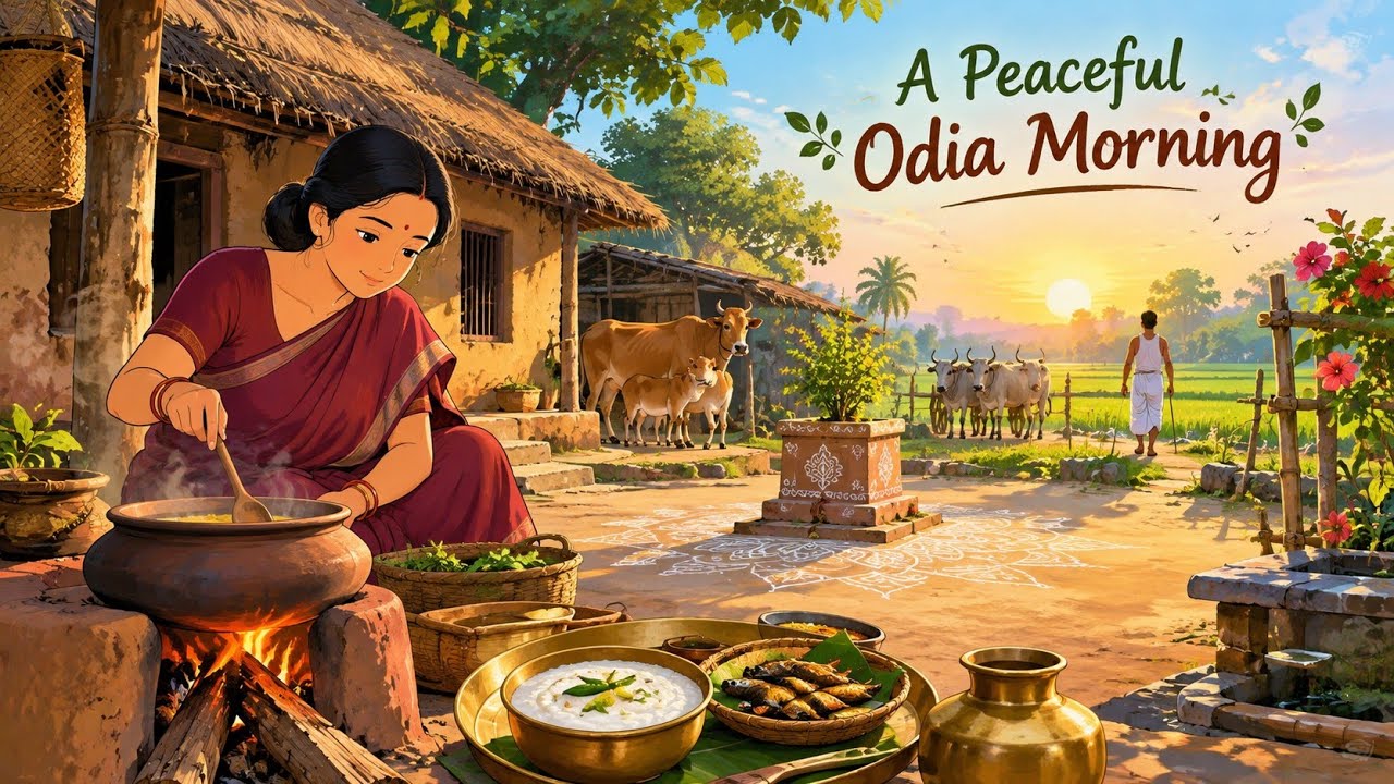 🌿 The Simple Beauty of Odisha Village Life | Traditional Food & Peaceful Morning Sounds