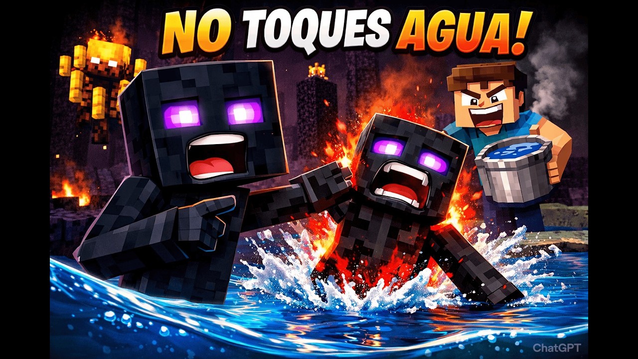 MINECRAFT PERO Yo Y EDAESVILA SOMOS ENDERMANS&hellip; &iexcl;NO PODEMOS TOCAR EL AGUA! 💀