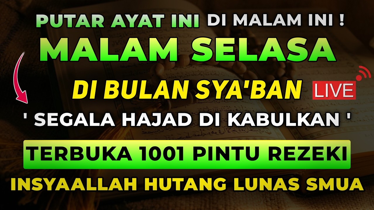 LIVE 🔴 Dzikir Petang Pembuka Rezeki & Pelunas Hutang | Lengkap
